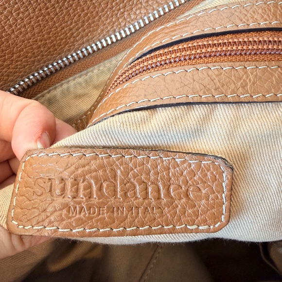 Sundance Woven Boho Soft Leather Weave Brown Shoulder Bag Satchel Purse Itay - Picture 8 of 9